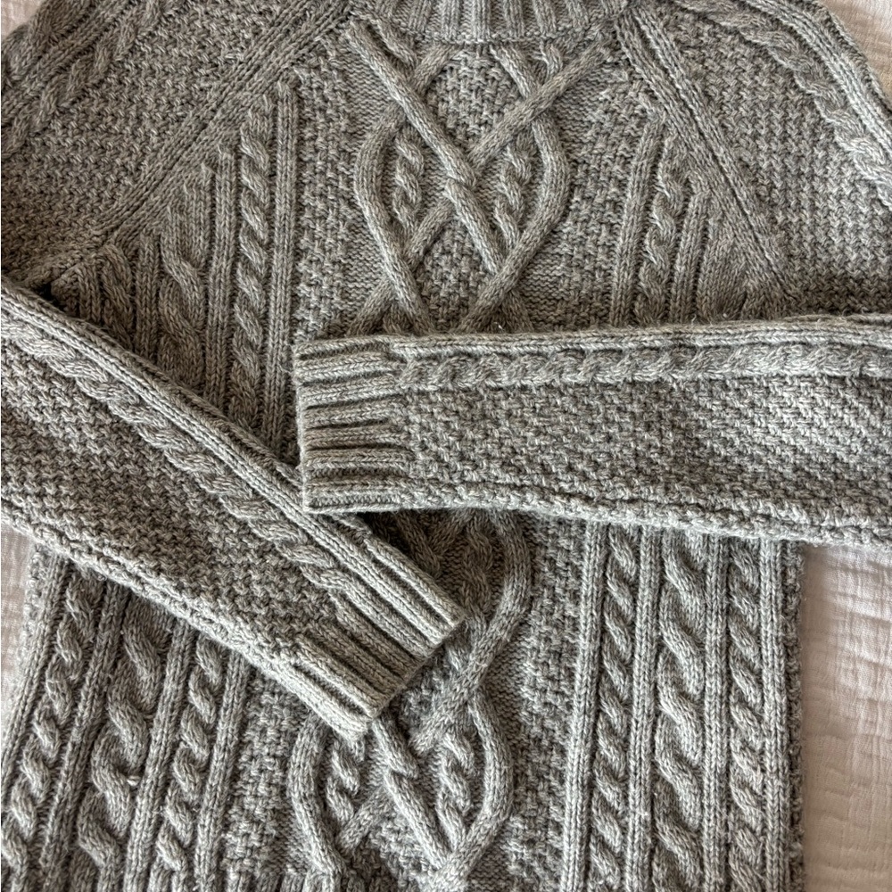 Gray Cable Knit Sweater